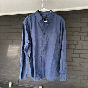 [NEW] Banana Republic blue flannel men’s button-down shirt, large untucked fit